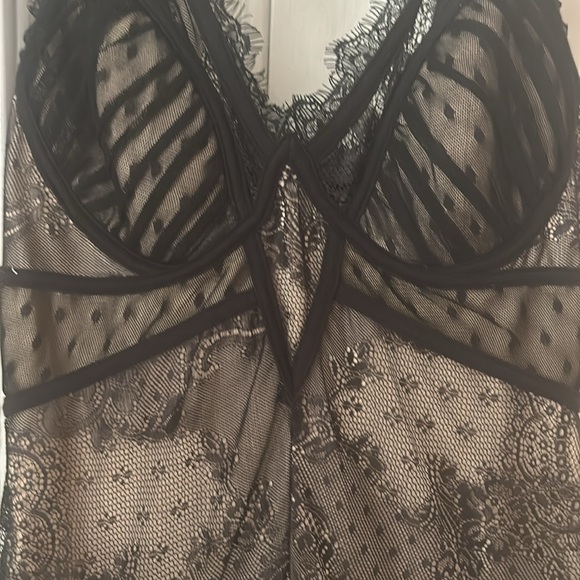 Bebe size small Lacey black tight dress. Zipper works. Never been worn! - Picture 2 of 5